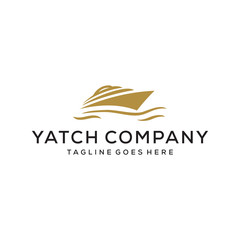 yacht vector illustration logo design