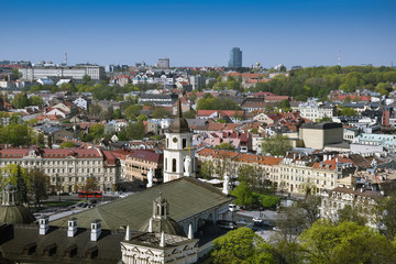 Fototapeta na wymiar Panorama of Vilnius city Lithuania