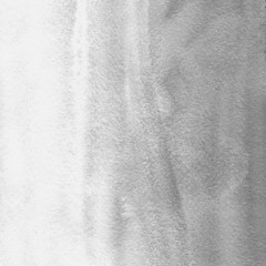 Silver with gray ink and watercolor texture on white paper background. Paint leaks and ombre effects. Hand painted abstract image. © artistmef