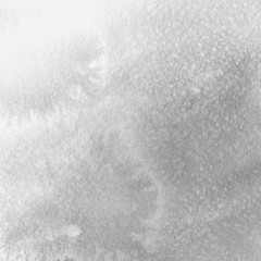 Silver with gray ink and watercolor texture on white paper background. Paint leaks and ombre effects. Hand painted abstract image.