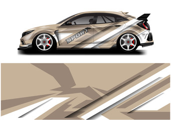 Wrap livery decal car vector , supercar, rally, drift . Graphic abstract stripe racing background . Eps 10