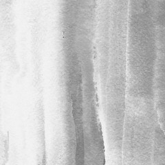 Silver with gray ink and watercolor texture on white paper background. Paint leaks and ombre effects. Hand painted abstract image. © artistmef