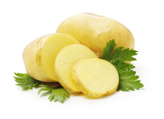 New potato isolated on white background 