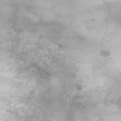 Fototapeta premium Silver with gray ink and watercolor texture on white paper background. Paint leaks and ombre effects. Hand painted abstract image.