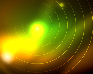 Shiny circles glowing abstract background