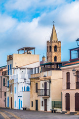Fototapeta na wymiar The old town of Alghero (L’Alguer), province of Sassari , northwestern Sardinia, Italy.