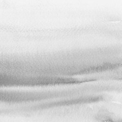 Silver with gray ink and watercolor texture on white paper background. Paint leaks and ombre effects. Hand painted abstract image. © artistmef