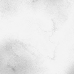 Silver with gray ink and watercolor texture on white paper background. Paint leaks and ombre effects. Hand painted abstract image.