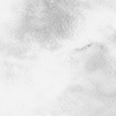 Silver with gray ink and watercolor texture on white paper background. Paint leaks and ombre effects. Hand painted abstract image.