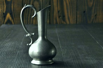 jug on wooden background