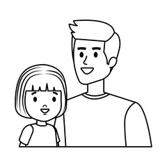 father with daughter characters