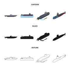 Vector design of war  and ship symbol. Set of war  and fleet vector icon for stock.