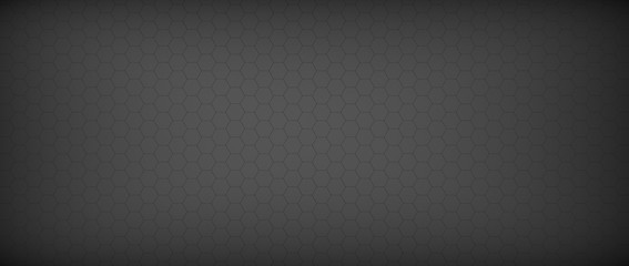 Black matte honeycomb hexagon background wallpaper. 3D render