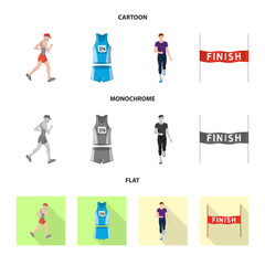 Fototapeta premium Vector illustration of sport and winner icon. Set of sport and fitness stock vector illustration.