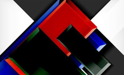 Bright colorful square shape blocks geometrical background