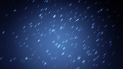 First falling snow texture on blue background.