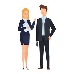 business couple avatars characters