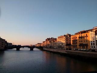 Obraz premium FLORENCE PONTE VECHIO LE SOIR