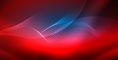Neon wave background
