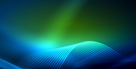 Neon wave background