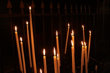 candles in church