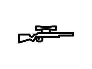 rifle line vector icon