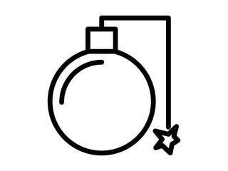 bomb line vector icon