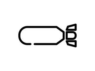 missile line vector icon