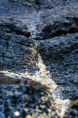 water on rocks