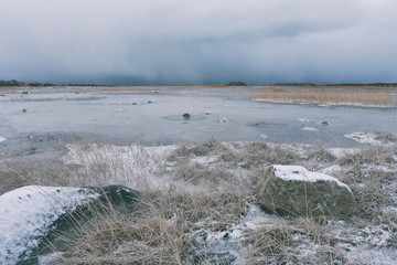 The first frosts on the Baltic coast