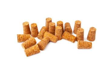 Wine corks isolated on white background