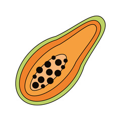 papaya icon cartoon