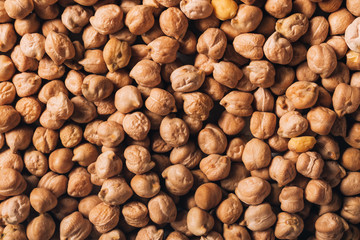 Raw chickpeas as organic texture