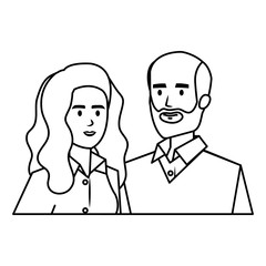 business couple avatars characters