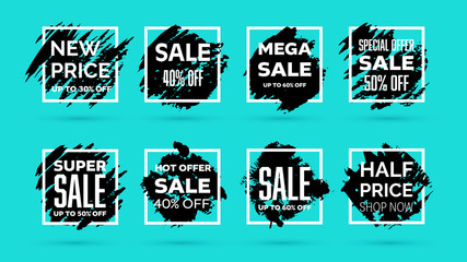 Mega sales square borders templates set
