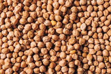Raw chickpeas as organic texture