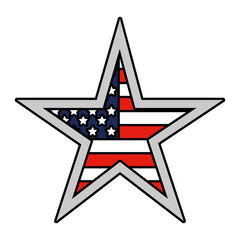 star with united states of america flag