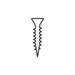 Hardware, screw icon. Vector illustration, flat design.