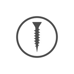 Hardware, screw icon. Vector illustration, flat design.