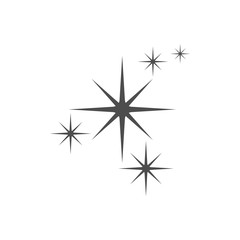 Sparkle, star icon. Vector illustration, flat design.