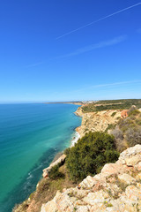 seascape of the Fortress Almadena o Boca del Rio, Algarve, Portugal