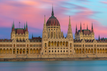 Fototapeta na wymiar Hungarian Parliament, City Center of Budapest, Hungary, Europe