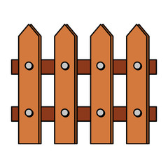 wooden fence isolated icon