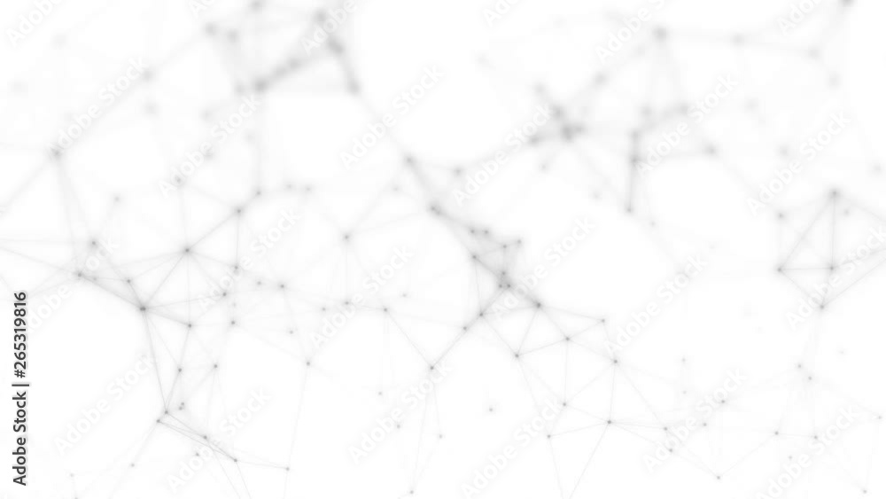 Poster 3d rendering of abstract network connection with connected dots and lines. smooth animation. seamles