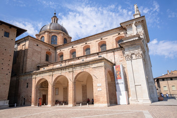Fototapeta na wymiar Urbino Marche Italy square