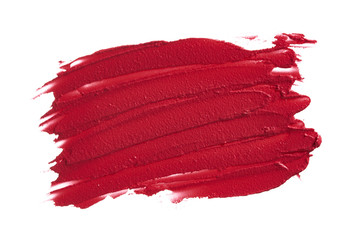 Red creamy lipstick texture