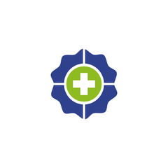 Medical and health care logo design vector template