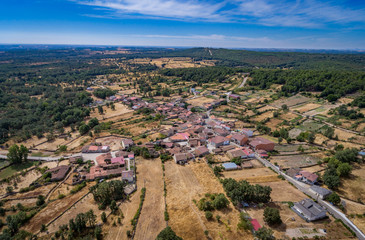 Fototapeta na wymiar Aerial view of small village of Moveros