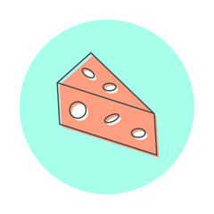 Icon cheese. Line logo style, website design element