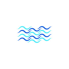 Water Wave Icon Logo Design Template for green technology business plumbing wind company with modern high end look